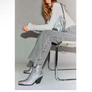 Free People Brayden Western Boots Leather 38